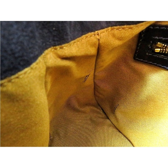 Fendi Black Patent Leather Shoulder Bag with Gold Chain - Picture 12 of 16